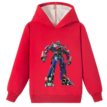 Boys Girls Graphic Brushed Hoodie Sweatshirts,Lightweight Pullover Tops Transformers Hoodies