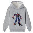 thumbnail image 1 of Boys Girls Graphic Brushed Hoodie Sweatshirts,Lightweight Pullover Tops Transformers Hoodies, 1 of 5