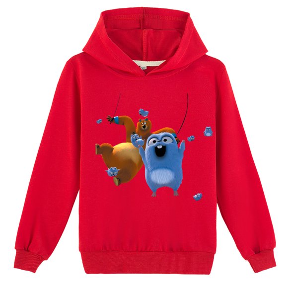 Boys Girls Graphic Grizzly And The Lemmings Pullover Hoodies Cotton Casual Printing Sweatshirt with a Hood
