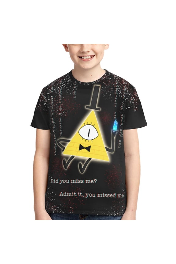 Boys Girls Gravity Fall T-Shirts 3d Printed Novelty Short Sleeve Shirts Kids Youth Game Cartoon Tee Shirts Summer Tops