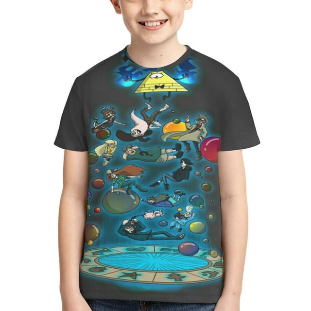 Boys Girls Gravity Falls T-Shirts 3d Printed Novelty Short Sleeve ...
