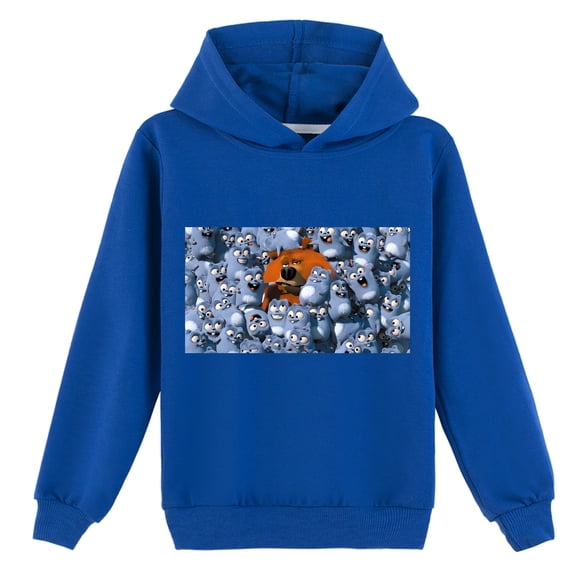 Boys Girls Grizzly And The Lemmings Cotton Casual Printing Hoodies Loose Sweatshirts Graphic Spring Autumn Clothings
