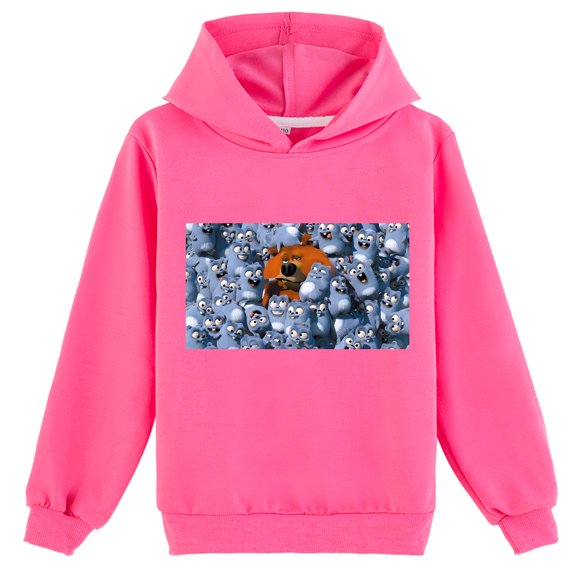 Boys Girls Grizzly And The Lemmings Cotton Casual Printing Hoodies Loose Sweatshirts Graphic Spring Autumn Clothings