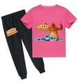 thumbnail image 1 of Boys & Girls Grizzly And The Lemmings Crew Neck Cotton Short Sleeve T-shirt and Long Pants Outfit, 1 of 3
