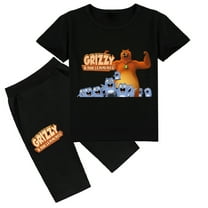 Boys & Girls' Grizzly And The Lemmings Crew Neck Cotton Short Sleeve T-shirt and Shorts, A Stylish Choice