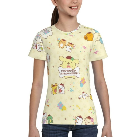 Boys Girls Gudetama Shirt Graphic T-Shirt Crewneck Short Sleeve 3d Colorful Tops Tees
