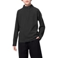 thumbnail image 1 of Boys Girls Half Zip Pullover Sweatshirt Athletic Sport Henley Shirt Lightweight Long Raglan Sleeve Top Running Gym Activewear, 1 of 4