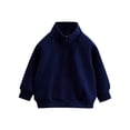 thumbnail image 1 of Boys Girls Half Zip Sweatshirt High Neck Pullover Sweatshirts Oversized Raglan Sleeve Athletic Jacket Warm Fleece Outerwear, 1 of 8