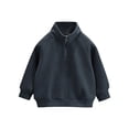 thumbnail image 1 of Boys Girls Half Zip Sweatshirt High Neck Pullover Sweatshirts Oversized Raglan Sleeve Athletic Jacket Warm Fleece Outerwear, 1 of 8