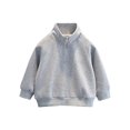 thumbnail image 1 of Boys Girls Half Zip Sweatshirt High Neck Pullover Sweatshirts Oversized Raglan Sleeve Athletic Jacket Warm Fleece Outerwear, 1 of 7