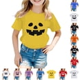 thumbnail image 1 of Boys & Girls Halloween Shirt Crewneck Short Sleeve Graphic Tees Kids Girl Boy Halloween Outfit 4-5 Years, 1 of 4