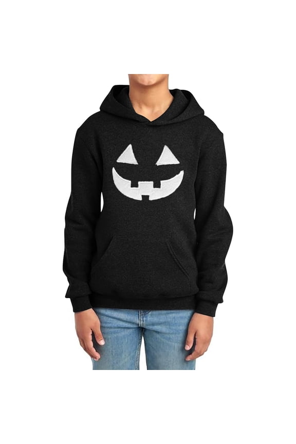 Boys Girls Halloween Sweatshirt Toddler Pumpkin Face Long Sleeve Shirt Soft Fleece Jacket,A-Black 150