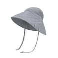 thumbnail image 1 of Boys Girls Hat Toddler Bucket Solid Sun Protection Kids Beach Wide Brim Outdoor Play Adjustable Girl's Caps Size 2-7 Y, 1 of 3