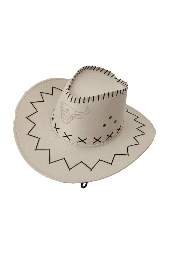 Boys Girls Hats Western Cowboy Kids Sun Protection Wide Brim Summer Outdoor Beach Sun Protection Adjustable Girls Boys Cap Size 10-17 Y