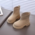 thumbnail image 1 of Boys Girls High Top Combat Ankle Boots Kids Waterproof PU Leather Fall Boots Winter Warm Snow Outdoor Hiking Shoes Toddler Non Slip Texture Soft Durable Walking Boot, 1 of 5
