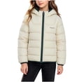 thumbnail image 1 of Boys Girls Hooded Cotton Jacket Quilted Down Winter Zip Up Outerwear with Contrast Trim Warm Packable Coat, 1 of 9