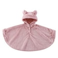 thumbnail image 1 of Boys & Girls Hoodie Cape Poncho Coat Color: Pink Size: 5-6 Years, 1 of 9