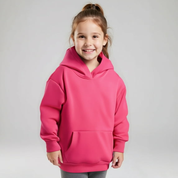 Boys Girls Hoodie Kids Pink Hoodies Casual Long Sleeve Hoodies Fall Winter Clothes Girls Size 6-7 Years Clothes Kids Clothes
