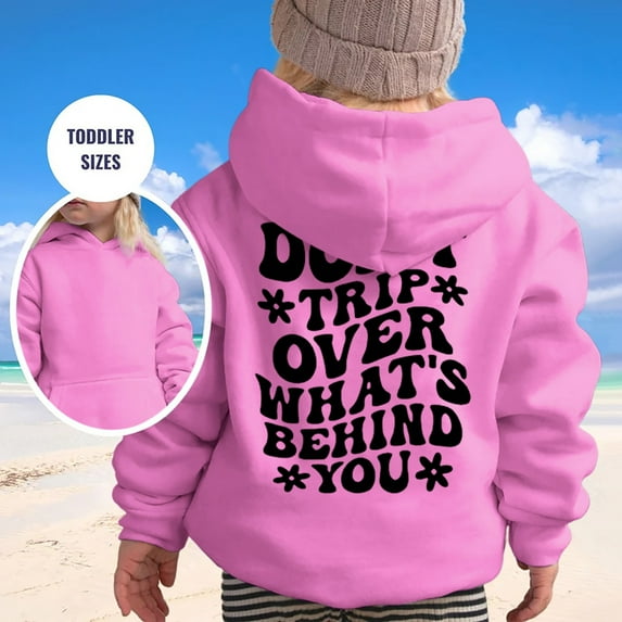 Boys Girls Hoodies Sweatshirts Letter Graphic Printed Long Sleeve Cotton Tops Casual Athletic Hooded Fall Winter Outfit Outwear for Boys Girls Size 9-10