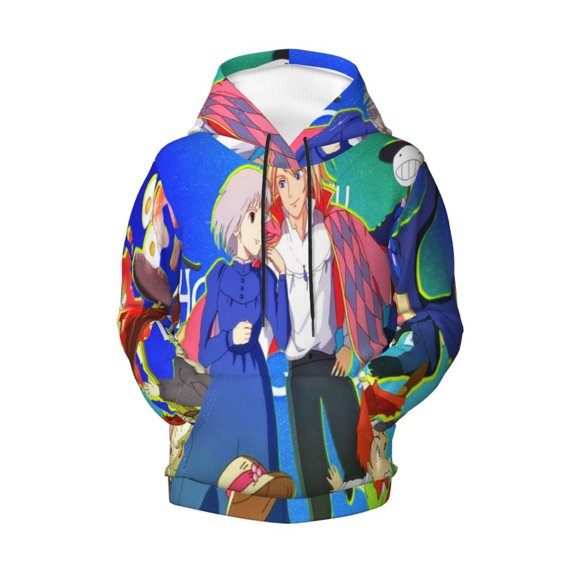 Boys Girls Howls Moving Castle Pullover Hoodies 3D Print Novelty Colorful Kids Hoodie Sweatshirts With Pocket