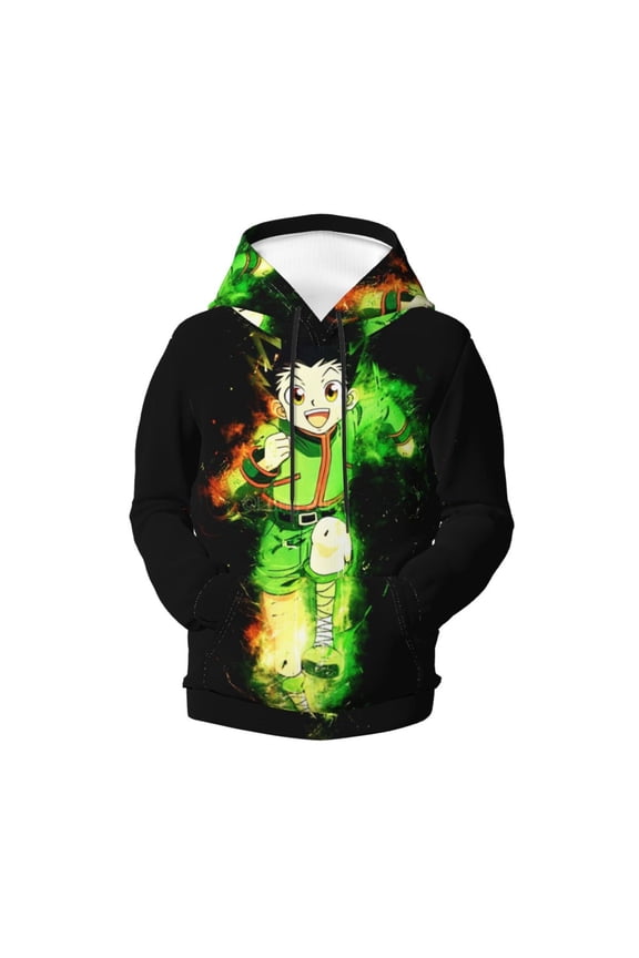 Boys Girls Hunter X Hunte Gon Freeccss Pullover Hoodies 3D Print Novelty Colorful Kids Hoodie Sweatshirts with Pocket