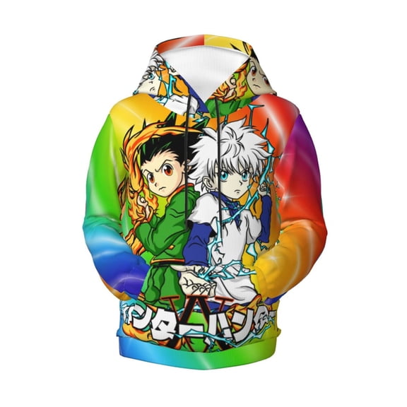Boys Girls Hunter X Hunte Gon Killua Pullover Hoodies 3D Print Novelty Colorful Kids Hoodie Sweatshirts with Pocket