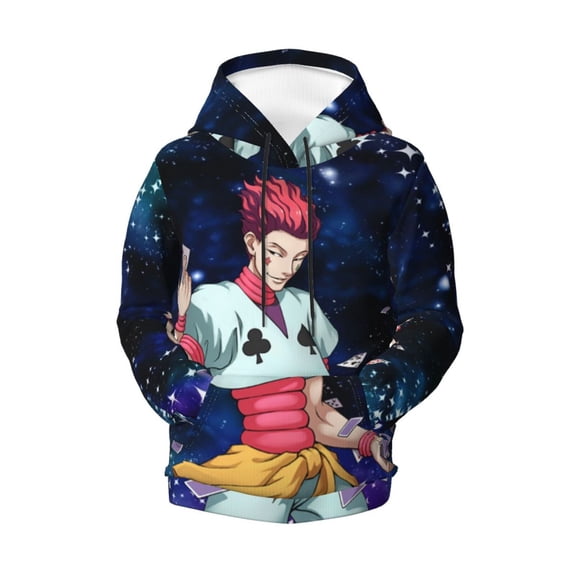 Boys Girls Hunter X Hunte Hisoka Pullover Hoodies 3D Print Novelty Colorful Kids Hoodie Sweatshirts with Pocket