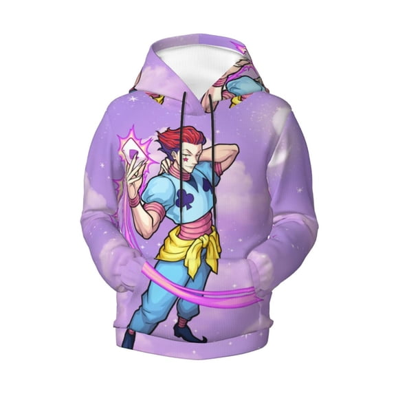 Boys Girls Hunter X Hunte Hisoka Pullover Hoodies 3D Print Novelty Colorful Kids Hoodie Sweatshirts with Pocket