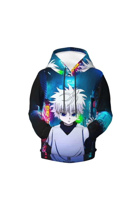 Boys Girls Hunter X Hunte Killua Lightning Pullover Hoodies 3D Print Novelty Colorful Kids Hoodie Sweatshirts with Pocket