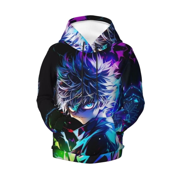 Boys Girls Hunter X Hunte Killua Lightning Pullover Hoodies 3D Print Novelty Colorful Kids Hoodie Sweatshirts with Pocket