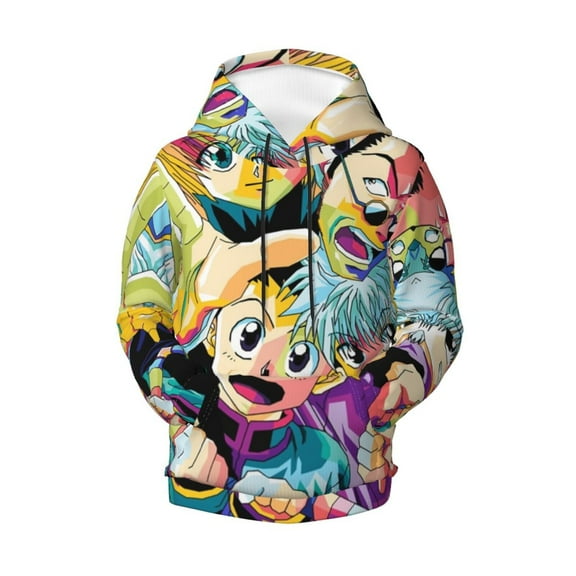 Boys Girls Hunter X Hunte Pullover Hoodies 3D Print Novelty Colorful Kids Hoodie Sweatshirts with Pocket