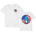 thumbnail image 1 of Boys Girls Independence Day Patriotic Tops Kids 4Th Of July Cotton Shirt Casual Round Neck Short Sleeve Tees White 5-6 Years, 1 of 6
