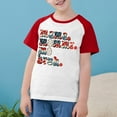 thumbnail image 1 of Boys Girls Independence Day Patriotic Tops Summer USA Flag Star Stripe Printed Tees Raglan Sleeve Casual Short Sleeve Red 11-12 Years, 1 of 7