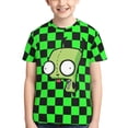thumbnail image 1 of Boys Girls Invader Zim Shirt Graphic T-Shirt Crewneck Short Sleeve 3d Colorful Tops Tees, 1 of 7