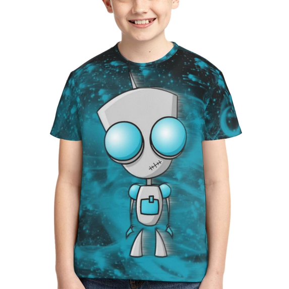 Boys Girls Invader Zim Shirt Graphic T-Shirt Crewneck Short Sleeve 3d Colorful Tops Tees