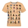 thumbnail image 1 of Boys Girls Italian Animal Brainro T-Shirt Crewneck Short Sleeve Tee Shirt Tops for Kids Teens, 1 of 8