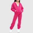 thumbnail image 1 of Boys Girls Jacket Zipper Hooded Sweatshirt Long Sweatpants Sportsuits Sets Kids Casual Fleece-lined Warmth Two-piece Set, 1 of 5