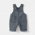 thumbnail image 1 of Boys Girls Jeans Infant Denim Overalls Button Strap Sleeveless Casual Jean Jumpsuit Fall Spring Baby Girl Clothes, Blue, 2-3 Years, 1 of 7