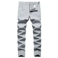 thumbnail image 1 of Boys Girls Jeans with Big Pockets Elastic Waist Slim Leg Fashion Casual Denim Pants 6-16 Years, 1 of 10