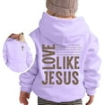 thumbnail image 1 of Boys Girls Jesus Loves You Christian Hoodies Letter Casual Hooded Sweatshirts, 1 of 8
