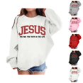thumbnail image 1 of Boys Girls Jesus Sweatshirts Crewneck Long Sleeve Bible Verse Christian Sweatshirt Kids Pullover Tops, 1 of 1