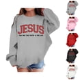 thumbnail image 1 of Boys Girls Jesus Sweatshirts Crewneck Long Sleeve Bible Verse Christian Sweatshirt Kids Pullover Tops, 1 of 1