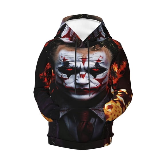 Boys Girls Joker Pullover Hoodies 3D Print Novelty Colorful Kids Hoodie Sweatshirts with Pocket
