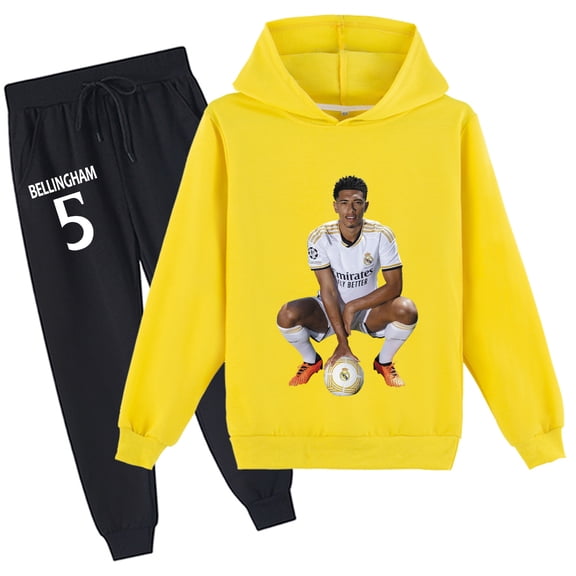 Boys Girls Jude Bellingham Hooded Sweatshirt Children's Hoodies Pullover Sweatshirt Spring Sweatpants Sweatsuit