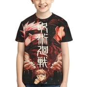 Boys Girls Jujutsu Kaisen Shirt Graphic T-Shirt Crewneck Short Sleeve 3d Colorful Tops Tees
