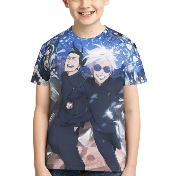 Boys Girls Jujutsu Kaisen Shirt Graphic T-Shirt Crewneck Short Sleeve 3d Colorful Tops Tees
