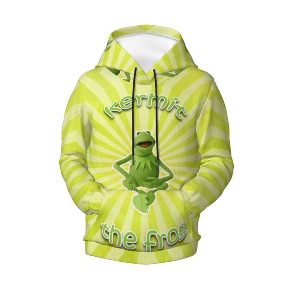 Boys Girls Ker-mit The Fro Pullover Hoodies 3D Print Novelty Colorful Kids Hoodie Sweatshirts with Pocket