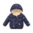 thumbnail image 1 of Boys Girls Kid Winter Thick Jacket Warm Zipper Hooded Windproof Coat Cute Outwear,2-6T, 1 of 9
