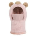 thumbnail image 1 of Boys Girls Kids' 3-in-1 Winter Hat Cute Cartoon Fleece Fuzzy Knit Beanie with Face Cover & Scarf, Cold Weather & Outdoor Activities 4-14Y, 1 of 5
