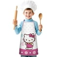 thumbnail image 1 of Boys Girls Kids Apron with Pocket,Hello Kawaii Cat Cute Adjustable Child Neck Strap and Bib Funny Aprons Kitchen Toddler Aprons for Cooking Baking, 1 of 6